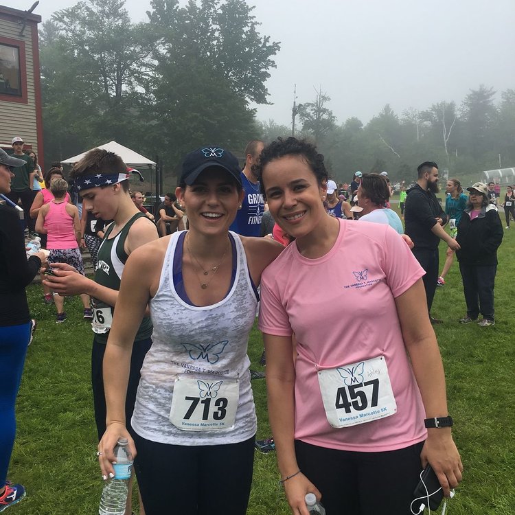 Caroline Tocci (left) and Ashley McNiff (right) at the VTM Foundation 5K Walk/Run on June 17, 2017. 